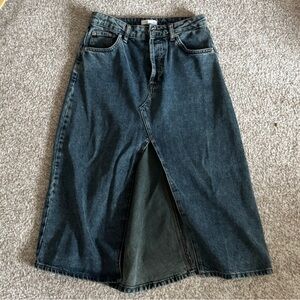 Topshop Blue Denim Skirt
